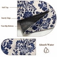 thumbnail image 5 of Abstract Flower Large Area Rugs 6x9 ft Spring Abstract Blue Floral Linen Texture Vintage Washable Rug Non Slip Indoor Carpet Absorbent Floor Mat for Living Room Bedroom Dining Room, 5 of 9
