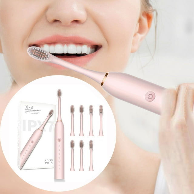 wycnly Clearance Toothbrush, Toothbrush With 8 Brush Heads, Smart 6-speed Timer Toothbrush IPX7 -Newly Upgraded Toothbrush, Longe