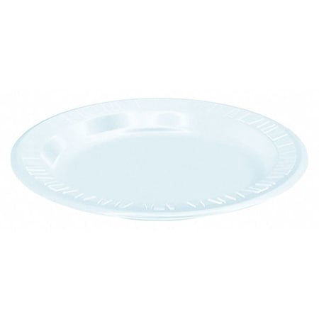 Dart Concorde Foam Plates, 9", White, Carton Of 500