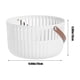 thumbnail image 3 of Cesta de picnic para exteriores | Cesta de plástico para guardar alimentos con asas de cuero | Diseño de malla ventilada de 25 x 25 x 15 cm para frutas, verduras y artículos de camping, 3 of 6