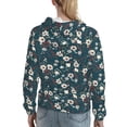 thumbnail image 7 of Fotbe Vintage Floral Pattern Womens Long Sleeve Hoodie, Pullover Hooded Sweatshirt, Kangaroo Pocket Hoodie with Eye-catching Drawstrings-Medium, 7 of 7