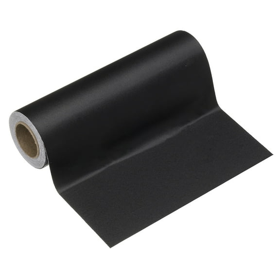 Uxcell Wood Grain Wallpaper Border 6" x 16.4ft Textured Frame Sticker, Matte Black