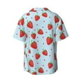 thumbnail image 7 of Kdxio Men's Hawaiian Shirt for Men Short Sleeve Shirt Strawberry Summer Casual Holiday Beach Button Down T-Shirts, 7 of 7