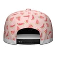 thumbnail image 3 of Juicy Watermelon Cap - Sweet Fruit Print Flat Brim Snapback, Refreshing Summer Lover Design, 3 of 5