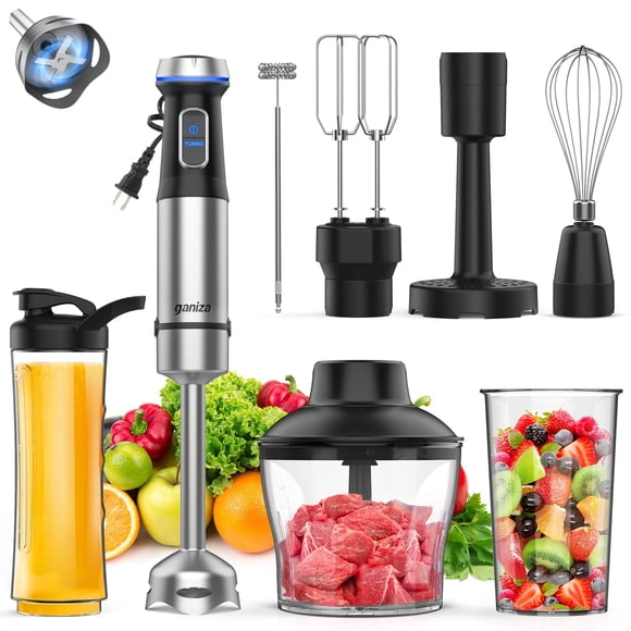 Licuadora de inmersión Ganiza 8 en 1 1000W 16 velocidades 1.2L
