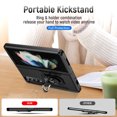 thumbnail image 5 of TECH CIRCLE Galaxy Z Fold 4 Case, Magnetic Ring Kickstand Military Grade Shockproof Heavy Duty Protective with Magnetic Car Mount Holder For Samsung Galaxy Z Fold 4 5G 7.6 inch, Black/Black, 5 of 9