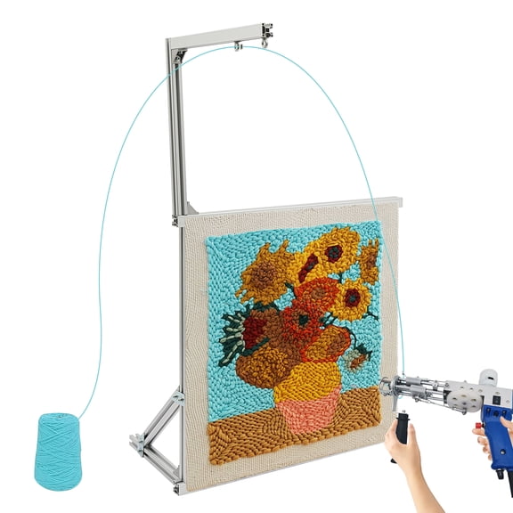 ZhdnBhnos Tufting Frame Compact DIY Rug Tufting Frame Aluminium Alloy Tufting Frame Adjustable