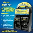 thumbnail image 3 of Star Brite Heavy-Duty Retractable Transom Tie Downs For Boat Trailers - 2in x 4ft - 2-Pack, 3 of 4