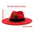 thumbnail image 2 of Women's Wide Brim Felt Fedora Hat with Faux Feather Classic Retro Jazz Cap Adjustable Elegant Party Dress Up Hat, 2 of 4