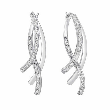 1/5 Carat T.W. Diamond Sterling Silver Fashion Earrings