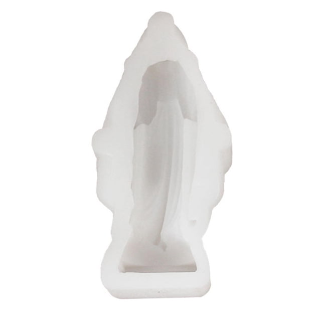 Modelo de vela de silicona, figura de María, estatua de yeso fundido en resina, adorno de yeso Estilo A