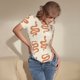 thumbnail image 3 of Balery Hand Drawn Snake Body de cuello redondo de manga corta para mujer Tops de manga corta Tops básicos-X-Large, 3 of 7