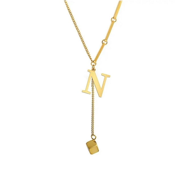 Pendentif Alphabet 26 Lettres Mode Collier Initiale Lettre pour Femmes P8K9
