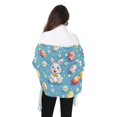 thumbnail image 4 of FORMRS Womens Scarf Winter Soft Long Big Warm Shawls Wrap Tassel Scarves, Easter Bunny Pattern, 4 of 9