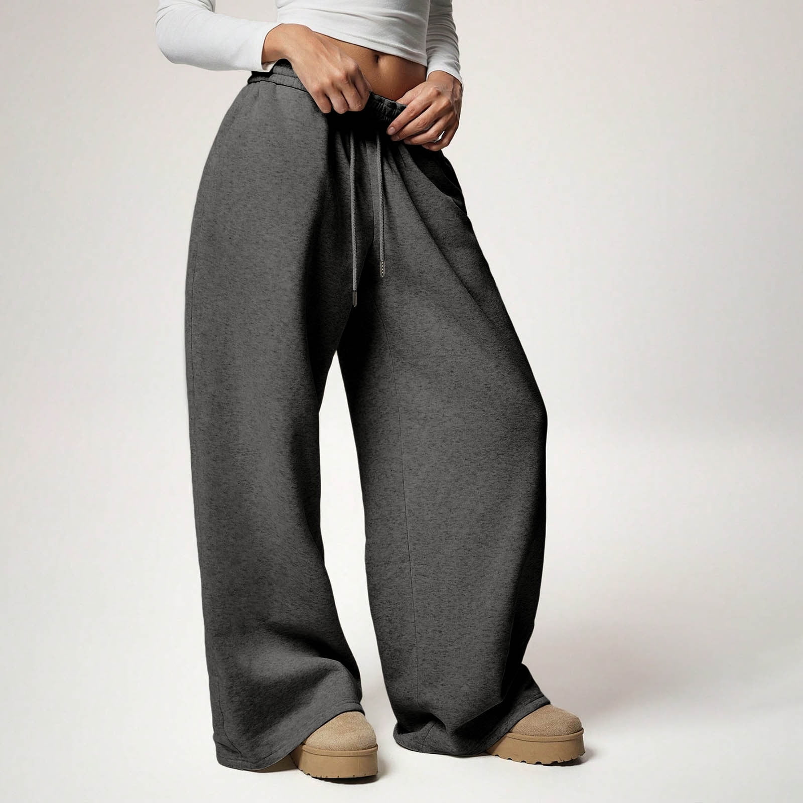 Wiyuqeen Baggy Sweatpants for Women Wide Leg Sweatpants Elastic