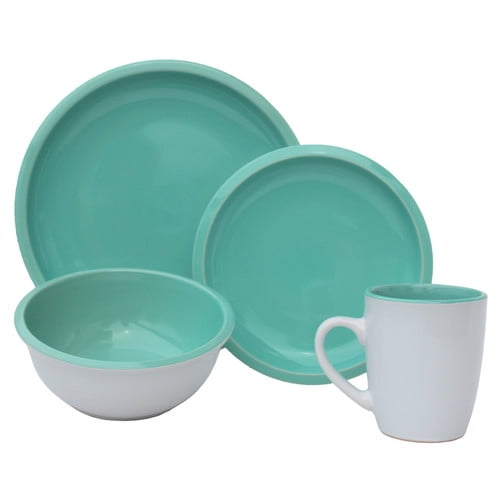 Melange Contempo Cantina 2 Tone Stoneware 32 Piece Dinnerware Set Service For 8 Walmart Com Walmart Com