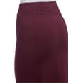 thumbnail image 2 of Fishers Finery Women's Ecofabric Ponte Stretch Midi Pencil Skirt; Pull On Soft Cotton Bodycon Form Fit (Burgundy, M), 2 of 6