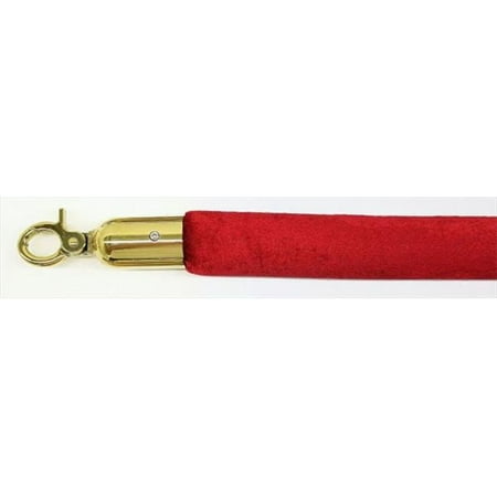 

72 in. Velour Rope with Gold Closable Hook - Burgundy