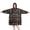 Mushroom and Sun Gothic Pattern, variant on Wearable Blanket Hoodie,Mushroom and Sun Gothic Pattern Oversized Sherpa Blanket Hoodie with Super Pockets,Super Warm Fuzzy Pullover for Women & Men