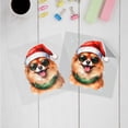 thumbnail image 3 of Hello Winter Pomeranian Frosty Morning Walk Welcome Snowy Christmas Cutout Transfer Sticker Pom Dog Lover Gifts Transparent Decal Art Decor - 02018, 3 of 5