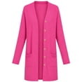 thumbnail image 5 of Admvng Women's Outerwear Button Long Sleeve Coat Casual Jacket, 5 of 6