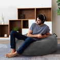 thumbnail image 4 of Sillón Puff con cama Matrimonial Puff Mx Matrimonial Gamuza Gris, 4 of 4