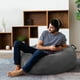 thumbnail image 4 of Sillón Puff con cama Matrimonial Puff Mx Matrimonial Gamuza Gris, 4 of 4