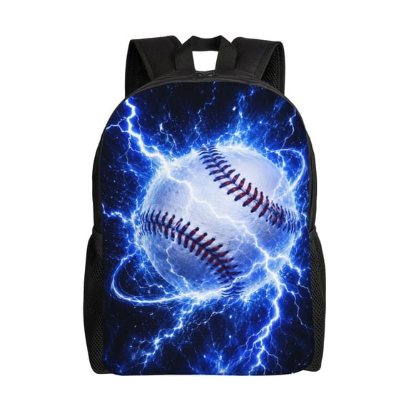 Baseball Backpack Full Front Print Travel Laptop Bag for Men and Women