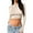 Beige, variant on Riforla Women's Sexy Long Sleeve Crop Top 2024 Crew Neck Basic Fitted Tight Cropped T Shirts V Neck Tee Graphic Was Out Long Sleeve White XL