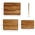 thumbnail image 6 of Sango Atelier Acacia Wood 3-Piece Cutting Board Set with Sturdy Stand, Reversible and Stackable, 6 of 14