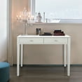 thumbnail image 7 of Contemporary Home Living 36" White Italian Carrara Marble Top Console Table with Drawers, 7 of 7