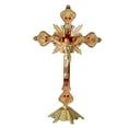 thumbnail image 5 of SPRING PARK Antique Gold Cross INRI Catholic Altar Standing Religious Crucifix Base, 5 of 7