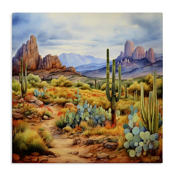 Stupell Industries Traditional Vast Desert Mesa Canvas Art, 24 x 24, by RB