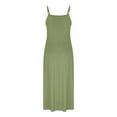 thumbnail image 5 of Zpanxa Women's Sleeveless Solid V Neck Slip Dress Bodycon Evening Party Long Dress, 5 of 7