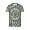 thumbnail image 6 of Honeii Round Mandala1 Print Youth Short Sleeve T-Shirt,Boys Athletic Shirt,Quick Dry Short Sleeve Performance Moisture Wicking T Shirt, 6 of 6