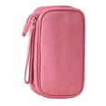 thumbnail image 1 of Moyic Bolsa de almacenamiento portátil y ligera de tela para viajar con asa para productos digitales para facilitar su transporte Almacenamiento y organización del hogar Rosa, 1 of 6