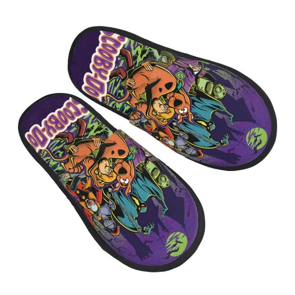 Scooby Doo House Slippers Slip-On Indoor Memory Foam House Shoes Fluffy Slippers Furry Cozy Comfy Slippers For Women Men