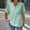 Green, variant on Endives Womens Linen T Shirt Casual Solid Color Button V Neck T Shirt Plus Size XL-5XL Blue