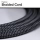 thumbnail image 3 of Tira Multicontactos GE Negro Gris con Supresor de Picos y Cable Trenzado 4.5 m, 3 of 7