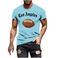 thumbnail image 3 of Tops para hombre, blusas y camisas de manga corta con cuello redondo para hombre, jersey informal con cuello redondo estampado para hombre, pantalones cortos deportivos para fitness, blusa de poliéste, 3 of 5