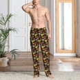 thumbnail image 4 of Salouo Mushrooms And Fern Stems Print Pajama Pants for Men, Lounge Pants Elastic Waistband Casual Men's sleepwear Loungewear Sleep Pajama Pant -Large, 4 of 7