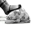 thumbnail image 5 of Dog and Cat Foot Rest, Monochrome Design of Various Animal Breeds on a Plain Background, Non-Slip Backing Adjustable Ergonomic Memory Foam Leg Support for Office, Charcoal Grey and White, by Ambesonne, 5 of 5