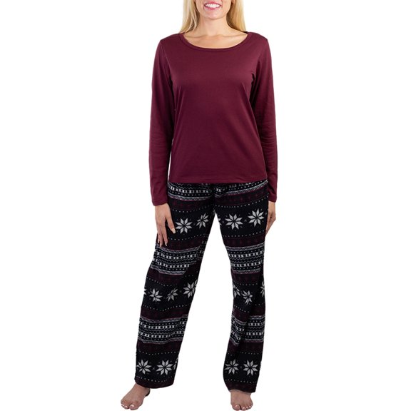 Jo & Bette Women’s Pajama Set 2pc, Long Sleeve Top with Pants Set