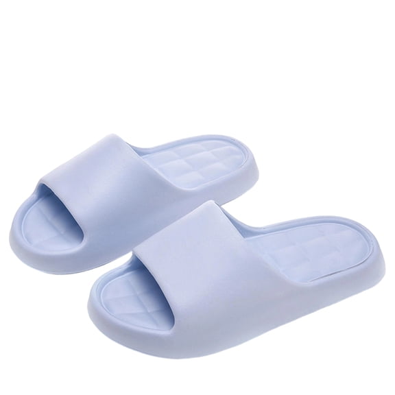 Womens Summer Beach Pool Slides Cushioned Platform Sandals Quick Dry EVA Comfort Non Slip Waterproof Outdoor Shower Shoes Sky Blue,Size 5.5-7