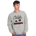 thumbnail image 3 of Just a Classic Grandpa Video Gamer Men's Big & Tall Crewneck Sweatshirt Brisco Brands 2X, 3 of 5