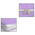 thumbnail image 6 of 4 Piece Zipper Sheet Set Includes (1 Zipper Fitted Sheet, 1 Flat Sheet And 2 Zipper PillowCase) with 10 Inch Deep Pocket 800 TC 100% Egyptian Cotton Solid Lillac Color Twin Size, 6 of 7