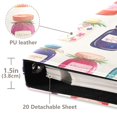 thumbnail image 3 of FORMRS 3 Ring Photo Album 4"x6" Self Adhesive Large Capacity PU Leather Cover, Colorful Jam, 3 of 8