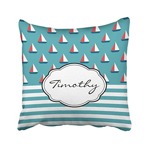 Winhome Square Throw Pillow Covers Personalise Upscale Nautical