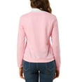 thumbnail image 3 of Allegra K Women's Round Neck Long Sleeves Cute Cat Printed Sweatshirt, 3 of 6