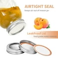 thumbnail image 3 of Canning Lids and Rings Wide Mouth -Ricihene  12PACK /24PCS  Large Mouth Mason Jar Lids with Rings Silicone Seals for Ball or Kerr Jars(24pcs/12pack), 3 of 7